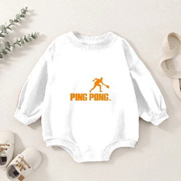 Discover Ping Pong Ball Player Table Tennis Paddle Gift Baby Romper Sweatshirts