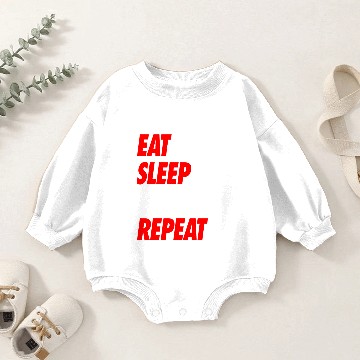 Discover EAT SLEEP TRICERATOPS REPEAT Baby Romper Sweatshirts