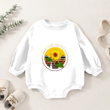Discover I hate people Sunflower Vintage Lover Funny Hippie Baby Romper Sweatshirts