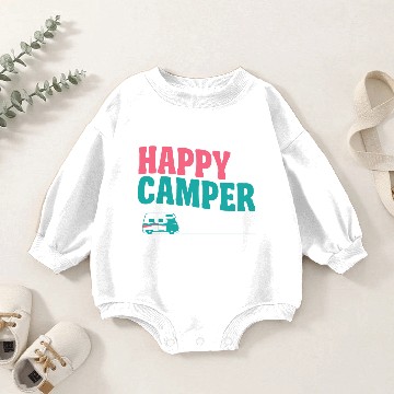 Discover Happy Camper Baby Romper Sweatshirts