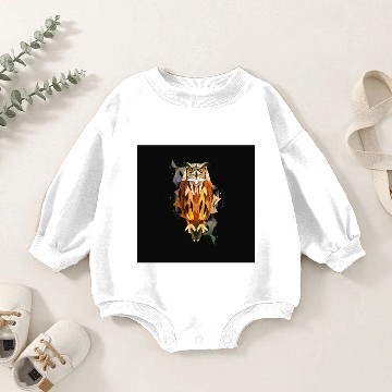 Discover Owl Low-Poly-Style Baby Romper Sweatshirts