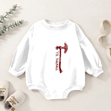 Discover Vikings Axe Valhalla US Flag Baby Romper Sweatshirts Viking