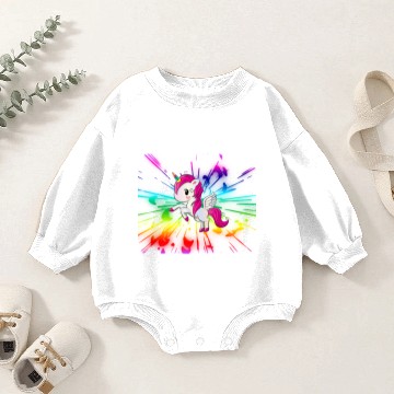 Discover Explosive Unicorn / rainbow Baby Romper Sweatshirts