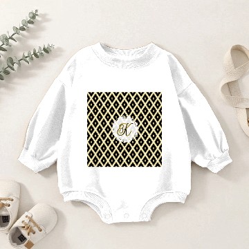 Discover Black and Gold "K" Baby Romper Sweatshirts