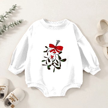 Discover Christmas Mistletoe Design Baby Romper Sweatshirts
