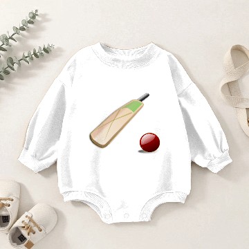 Discover Cricket Bat Baby Romper Sweatshirts