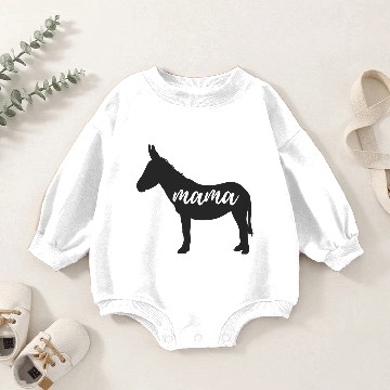Discover Mama Donkey Baby Romper Sweatshirts