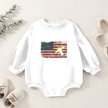Discover USA Flag Electrician And Lineman Electricity Gift Baby Romper Sweatshirts