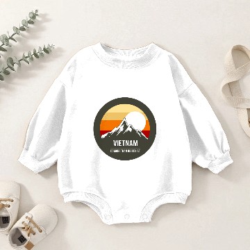 Discover Vietnam mountains Baby Romper Sweatshirts