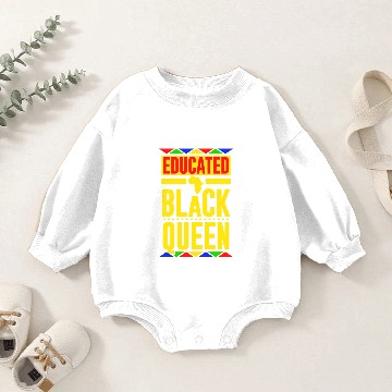 Discover Educated Black Queen Baby Romper Sweatshirts
