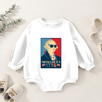 Discover Crazy George Washington Merica Baby Romper Sweatshirts