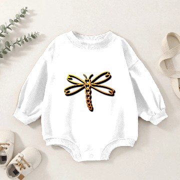 Discover Dragonfly Heart Baby Romper Sweatshirts
