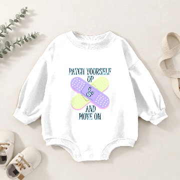 Discover Patch Yourself Up And Move On Baby Romper Sweatshirts Design Band