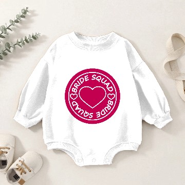 Discover bride squad heart circle ring wedding marry engage Baby Romper Sweatshirts