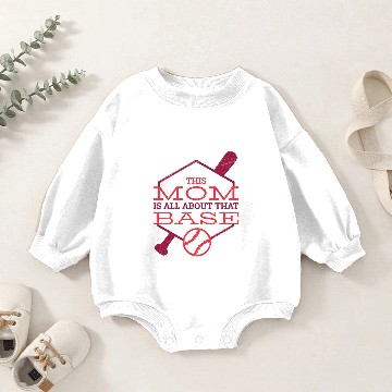 Discover Baseball mom baseball bat Baby Romper Sweatshirts
