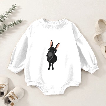 Discover Funny Donkey Lover Mule Animal Gift Idea Face Baby Romper Sweatshirts