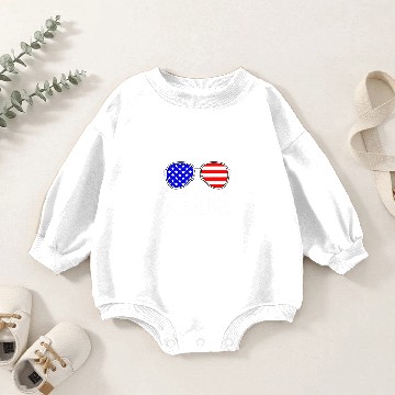 Discover Merica American Flag 4th July Funny Gym Baby Romper Sweatshirts