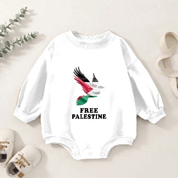 Discover Free Palestine Baby Romper Sweatshirts