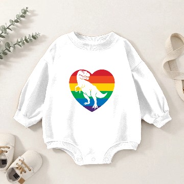 Discover Rainbow Dinosaur T-Rex Baby Romper Sweatshirts