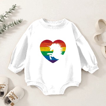 Discover Rainbow Unicorn Baby Romper Sweatshirts