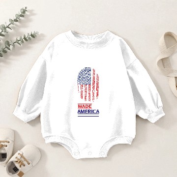 Discover Made in America Baby Romper Sweatshirts