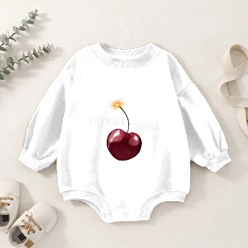 Discover Cherry bomb big Baby Romper Sweatshirts