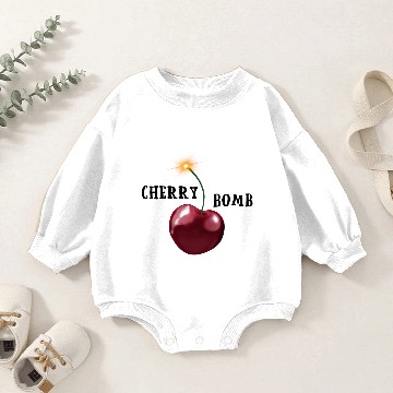 Discover Cherry bomb big Baby Romper Sweatshirts