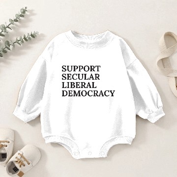 Discover Text: Support Secular Liberal Democracy (black) Baby Romper Sweatshirts
