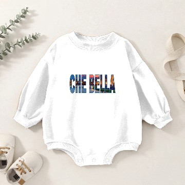 Discover Che Bella - Ponte Vecchio backdrop on the text Baby Romper Sweatshirts