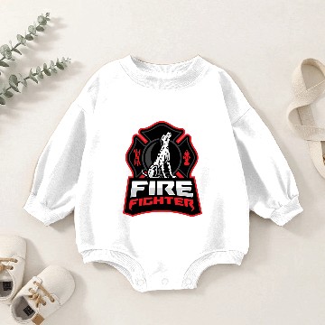 Discover Firefighter Dalmatian Baby Romper Sweatshirts