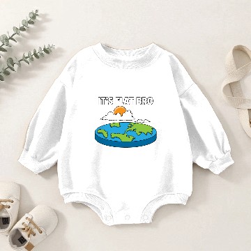 Discover Flat Earths Society Globe World Map Funny Gift Baby Romper Sweatshirts