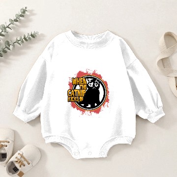 Discover When the catnip kicks in Baby Romper Sweatshirts