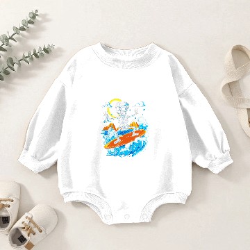 Discover Skeleton Surfing Baby Romper Sweatshirts