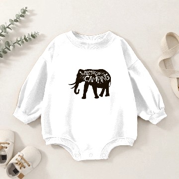 Discover Wilderness Elephant Camping Baby Romper Sweatshirts
