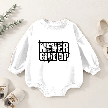 Discover tears scratches design logo never give up never gi Baby Romper Sweatshirts