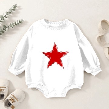 Discover red star comic dotted Baby Romper Sweatshirts
