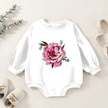 Discover Peony Baby Romper Sweatshirts