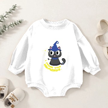 Discover I Found This Humerus I Wizard & Witch Cat & Bone Baby Romper Sweatshirts