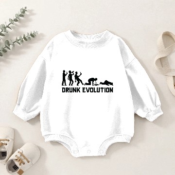 Discover Drunk Evolution Alcohol Darwin Funny Baby Romper Sweatshirts