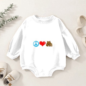Discover Wombat Peace Baby Romper Sweatshirts