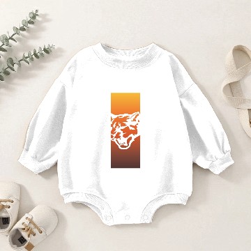 Discover Cheetah in Orange Baby Romper Sweatshirts