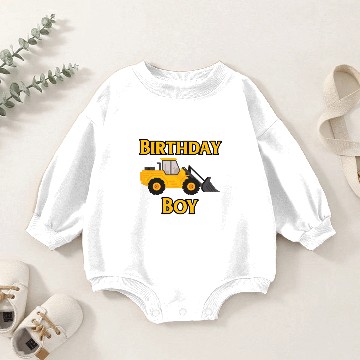 Discover Birthday boy construction Baby Romper Sweatshirts