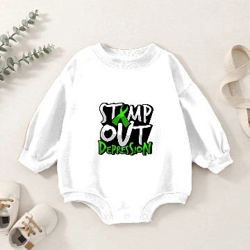 Discover Stomp out Depression - Depression Awareness Gift Baby Romper Sweatshirts