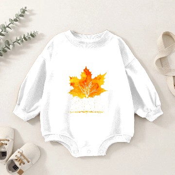 Discover Maple Leaf Autumn Orange Fall Leaves Baby Romper Sweatshirts