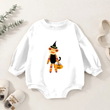 Discover Halloween Sock Monkey Baby Romper Sweatshirts