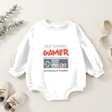 Discover Old School Gamer Classically Trained Baby Romper Sweatshirts