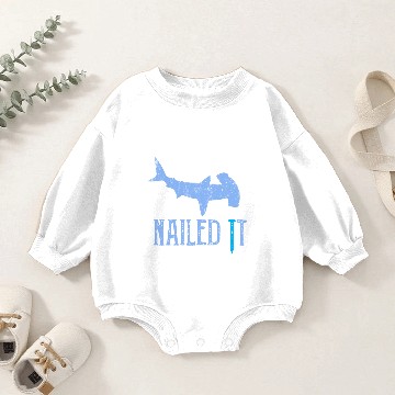 Discover Nailed It With Hammerhead Shark Baby Romper Sweatshirts