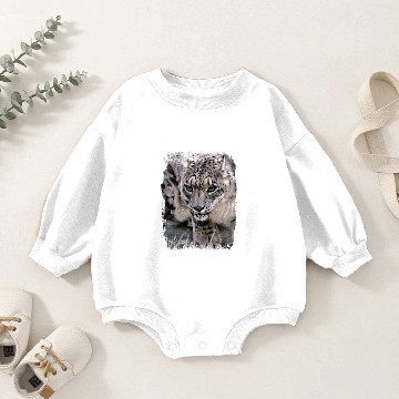 Discover Snow Leopard Baby Romper Sweatshirts