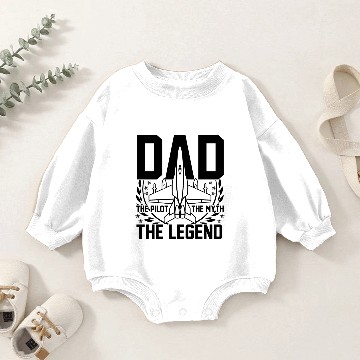 Discover Dad Jet Fighter Pilot Air Force Aircraft Baby Romper Sweatshirts