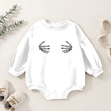 Discover Halloween, Skeleton Hand Bra Baby Romper Sweatshirts